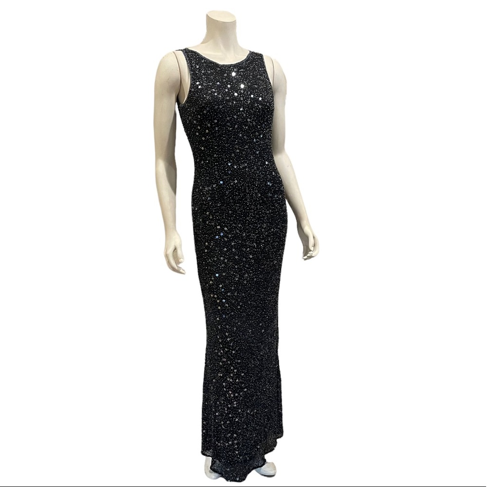 Vintage Beaded Silk Cocktail Dress - Picture 10 of 10
